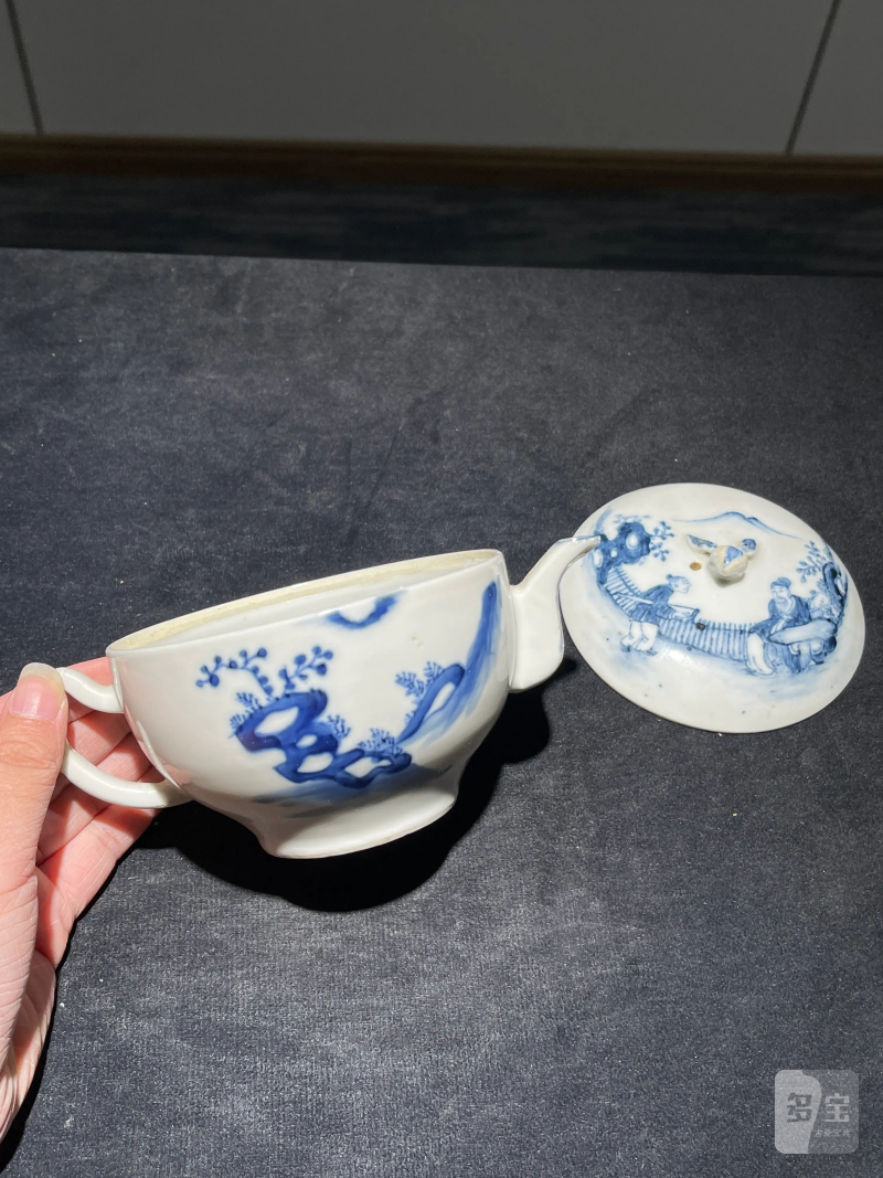 清晚期 青花瓷器一组两件 - 图2